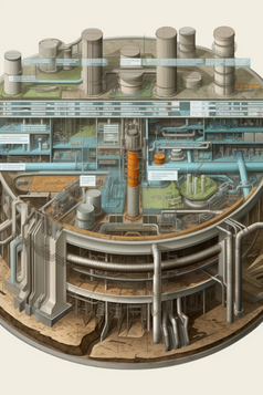 地热发电厂概念图清洁能源科技环境高科技节能低碳摄影图