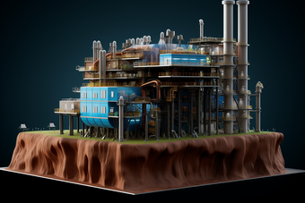 地热能3D立体清洁能源科技新能源环保环境高科技低碳摄影图
