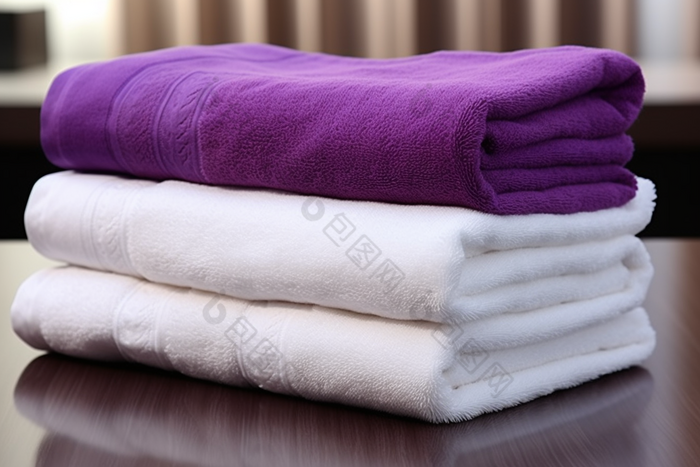 毛巾展示布草布料居家洗护用品酒店宾馆旅店摄影图