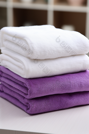 毛巾展示布草布料居家宾馆旅店商务住宿洗手间摄影图