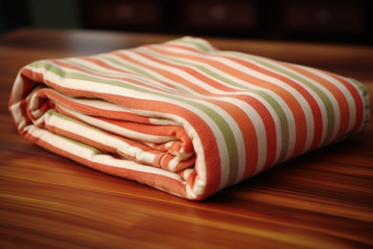 条纹毛巾布料居家洗护用品旅店商务住宿洗手间摄影图
