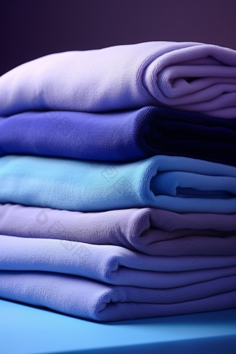 蓝色毛巾布草商务洗手间摄影图