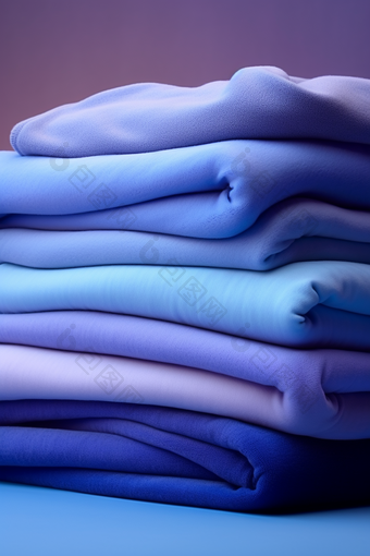 蓝色毛巾居家洗护用品摄影图