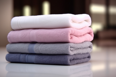 毛巾卷布草布料居家洗护用品宾馆旅店商务住宿洗手间摄影图0