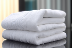 白色毛巾布草布料居家洗护用品酒店宾馆旅店住宿洗手间摄影图