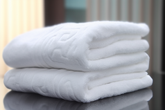 白色毛巾布草布料居家洗护用品酒店宾馆旅店摄影图