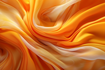 橙色波浪丝绸纹理质感布料布艺绸缎纱真丝摄影图