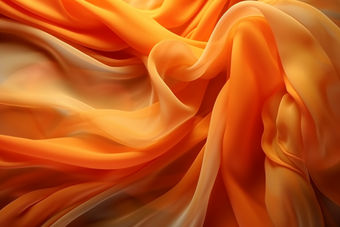 橙色渐变波浪丝绸纹理质感布艺绸缎纱真丝蚕丝摄影图