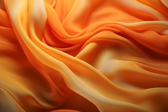 橙色<strong>渐变波浪</strong>丝绸纹理质感布料蚕丝摄影图