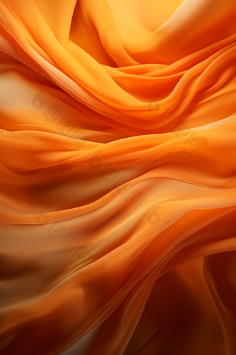 橙色<strong>渐变波浪</strong>丝绸纹理蚕丝摄影图