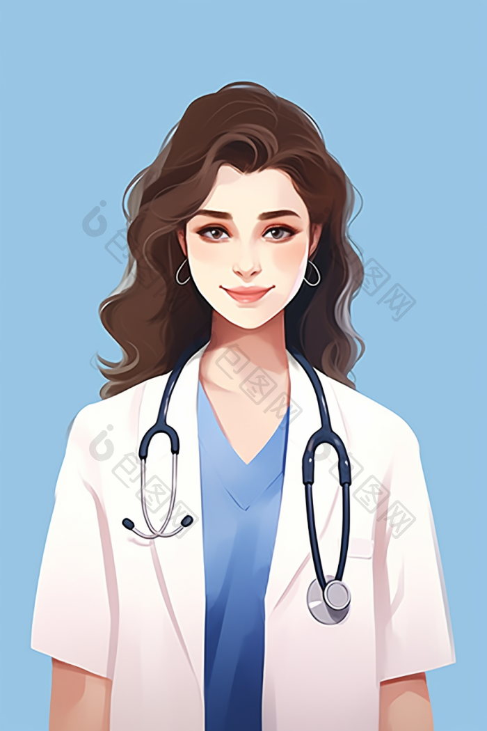 穿白大褂女医生医院插图高清图片下载-包图网