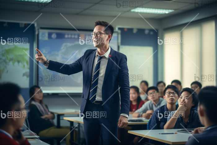 老师在课室上讲课图片-包图网
