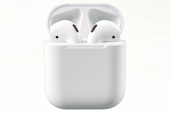 苹果<strong>蓝牙耳机</strong>摄影图