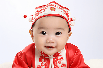 大眼睛宝宝婴儿红色衣服
