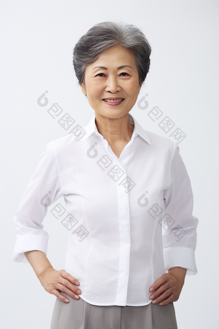 65岁优雅的奶奶肖像