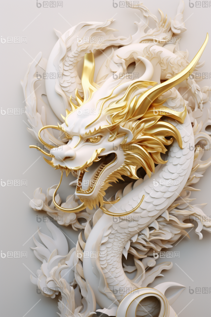 特写威武的龙高清图片下载-包图网
