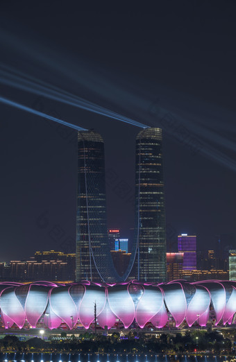 杭州奥体中心旅游建筑结构场景