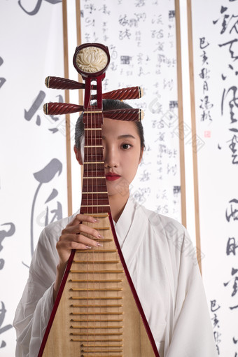 古装女人音乐中国文化表演摄影图