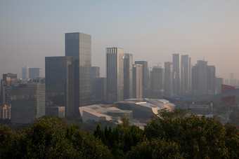 广东省深圳莲花山摩天大楼素材