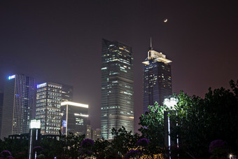 广东省深圳莲花山夜景城市生活