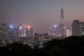 广东省深圳莲花山夜景中国