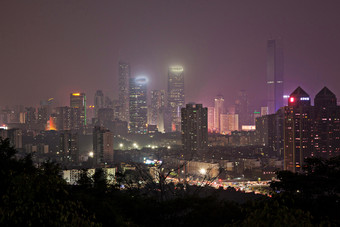 广东省深圳莲花山夜景夜晚镜头