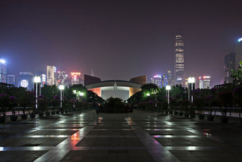 广东省深圳莲花山夜景都市风景