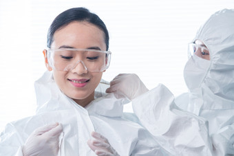 护士防护服预防防流感口罩影相