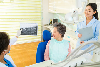 牙医治疗护士牙科诊疗室技能相片