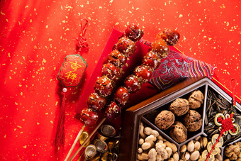<strong>元旦</strong>糖葫芦山楂浆果铜钱传统文化