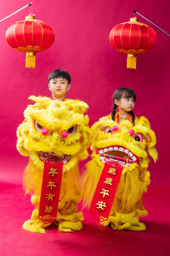 春节舞狮狮子节日