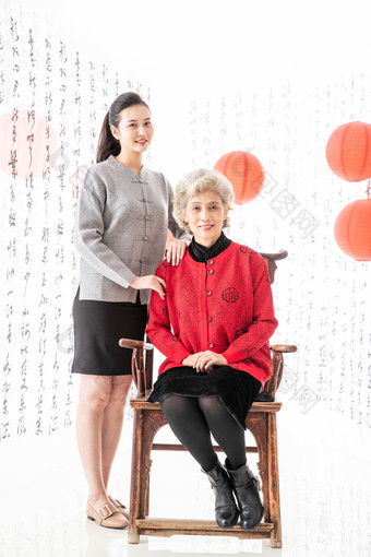 幸福母女东方人镜头