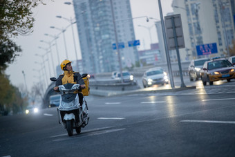 外卖<strong>员</strong>送餐工作服彩色图片上门服务高清图片