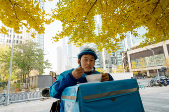 外卖员外卖员外卖食品职业照片