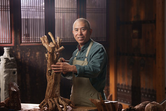 工匠雕刻刀子中国文化雕塑