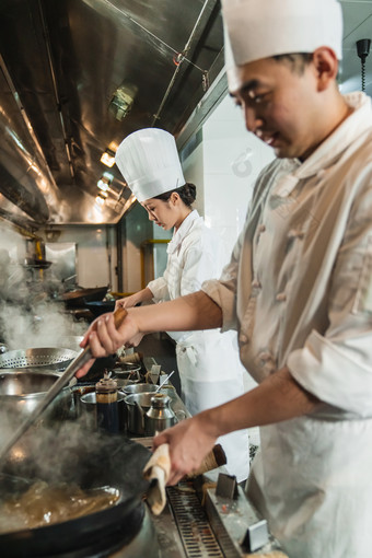 厨师烹饪食品主厨镜头