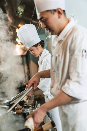 厨师烹饪热饮食产业镜头