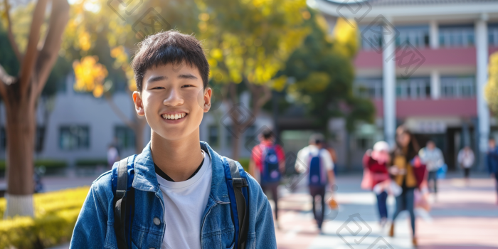 开学初中生青春校园图片-包图网