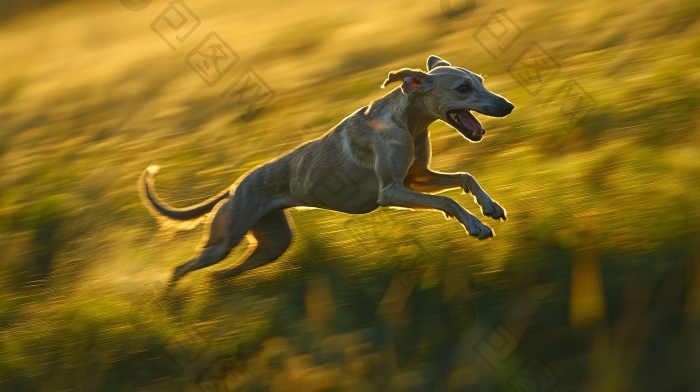 奔跑的意大利灵缇犬图片-包图网企业站