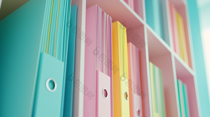 彩色文件夹整理素材图片-包图网企业站