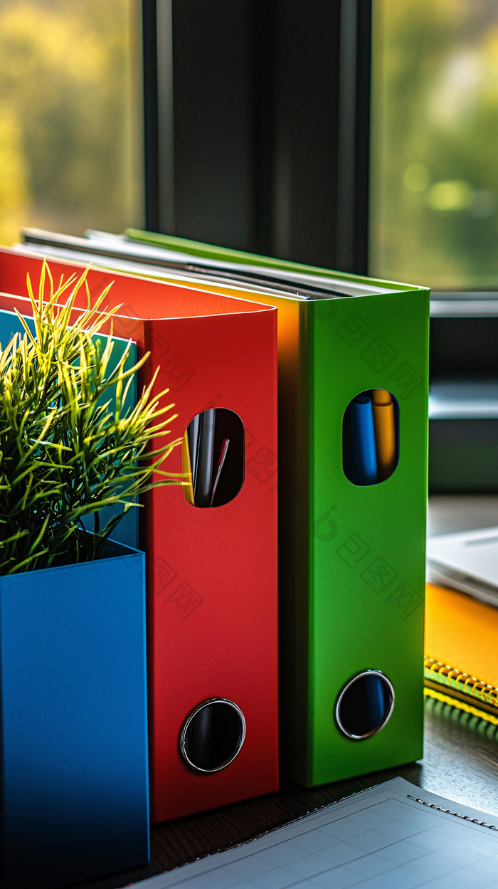 彩色文件夹整理素材图片-包图网企业站