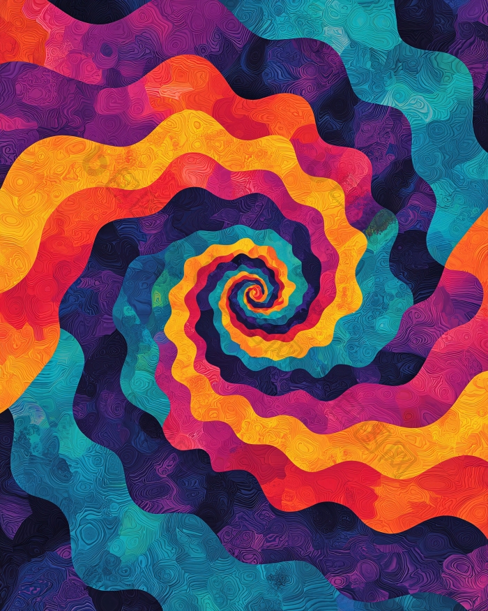 彩色漩涡迷幻图案图片-包图网企业站