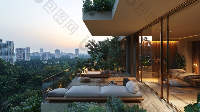 城市景观阳台高端住宅图片-包图网企业站
