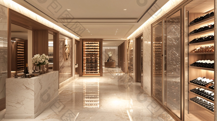 高端酒店走廊酒窖设计图片-包图网企业站