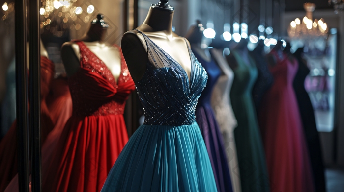 高端礼服展示红色礼服图片-包图网企业站