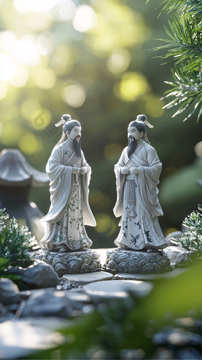 古风人物雕塑摆件图片-包图网企业站