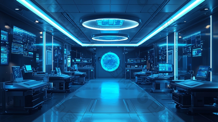 科幻未来科技控制室图片-包图网企业站