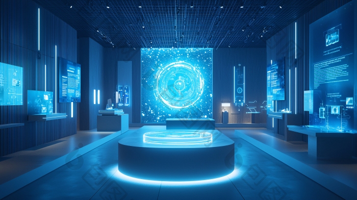 科技感未来展厅科技展厅图片-包图网企业站