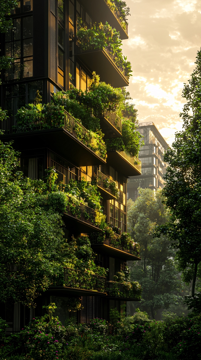 建筑阳台绿植环绕图片-包图网企业站