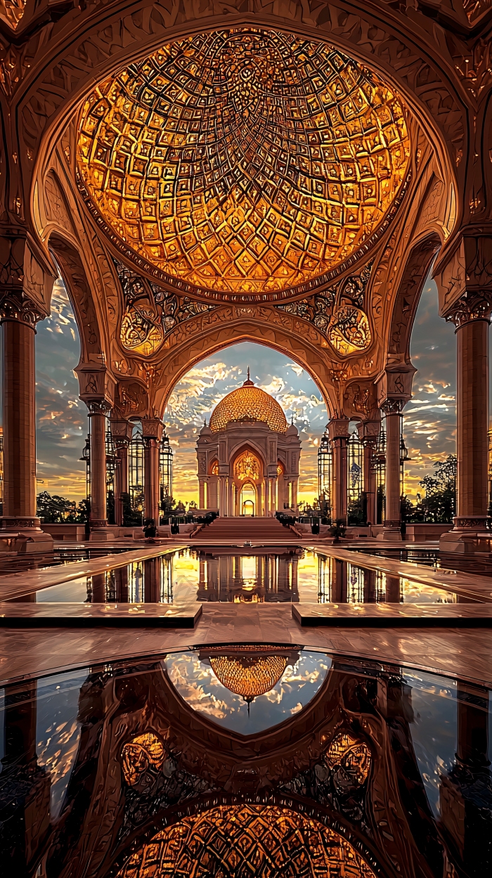 金色穹顶建筑内景图片-包图网企业站
